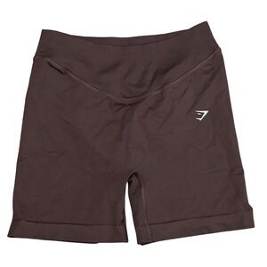 Gymshark Vital Seamless 2.0 Rich Maroon Marl Workout Shorts Women's Size Medium